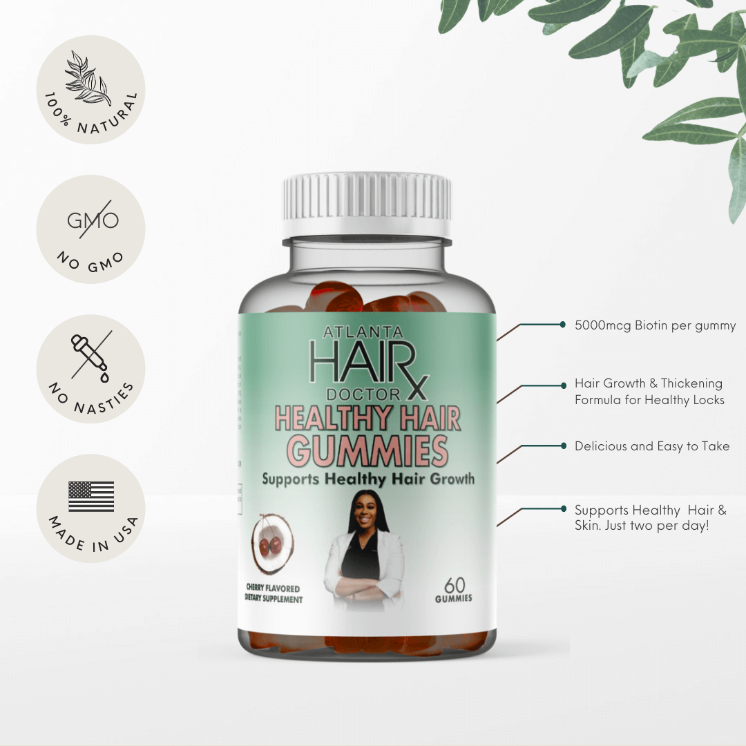 Atlanta Hair Doctor Hair Vitamin Gummies - Hair Growth and Thickening Formula | Supports Thicker, Healthy Hair | Biotin